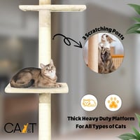 CA&T padlótól mennyezetig terjedő macskakarcsoló, állítható magasságú kletőfa bútor 5