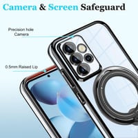 Samsung Galaxy A53 4G/5G mágneses átlátszó tok állvánnyal, vékony TPU szilikon védőtok 2