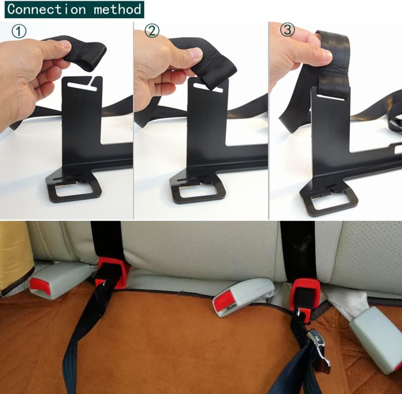 ISOFIX Univerzális Acél Rögzítő Autós Gyereküléshez - Hancaner Biztonsági Öv Csatlakozó