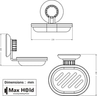 MaxHold Fúrás Nélküli Szappantartó - Tapadókorongos Rozsdamentes Acél - 15 kg Teherbírás - Fürdőszobába és Konyhába 9