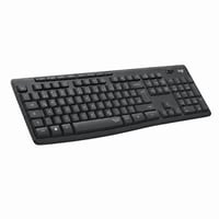 Logitech MK295 Silent bežična tipkovnica, SilentTouch tehnologija, QWERTZ raspored, crna — samo tipkovnica (bez miša i USB prijamnika) — 1 kom. 1