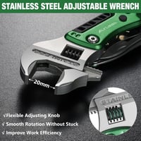 FLISSA 13-in-1 Multifunkciós Szerszám - Állítható Csavarkulcs Késsel, Kempingfelszerelés, Hordtáskával, Összecsukható Multitool Férfiaknak 4
