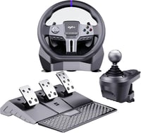 PXN V9 GEN2 Versenykormány PC-hez Pedálokkal és Váltóval - Hall-effekt Pedál, RGB Világítás, 270°/900° Állítható - PS4, PS3, Xbox Series X/S 1