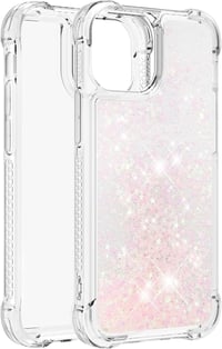 iPhone 13 Pro Max Áttetsző Szilikon Tok Csillogó Csillagmintával Lányoknak 3