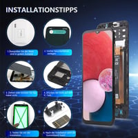 RongZy Samsung Galaxy A13 4G/A135F/A137 Kijelző Csere Érintőképernyővel - Fekete Kerettel + Szerszámkészlet Telefonjavításhoz 4