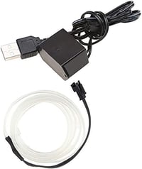 Reyzauyr 5m-es Neon EL USB Kábel - Jégkék Fénykábel Autódekorációhoz és Cosplayhez 2