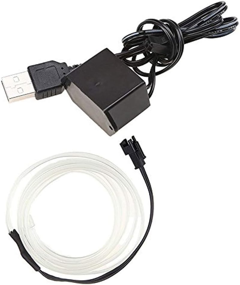 Reyzauyr 5m-es Neon EL USB Kábel - Jégkék Fénykábel Autódekorációhoz és Cosplayhez