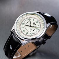 Elegáns Férfi Karóra Fehér Varrású Bőrhatású Szíjjal 5