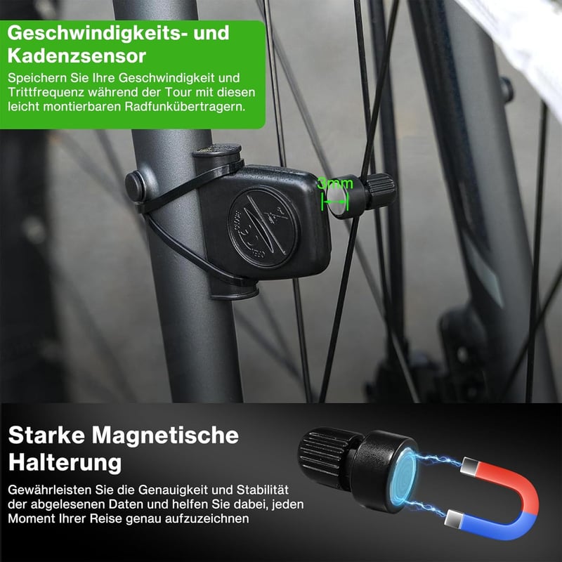 CYCLO-PRO 3.0 Vezeték Nélküli Kerékpár Komputer - 31 Funkció, Nagy Kijelző, Vízálló