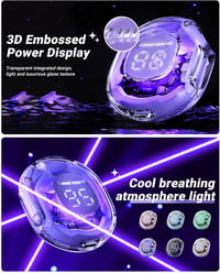 ACEFAST T8 Lila Bluetooth Fülhallgató - 4 Mikrofon, 30 Órás Akku, LED Kijelző 3