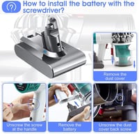 Dyson V6 6000mAh nagy kapacitású pótakkumulátor + 2 szűrő, kompatibilis több modellel 8