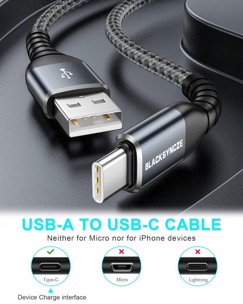 Samsung Galaxy USB-C gyorstöltő kábel, 3.1A, 2db szürke