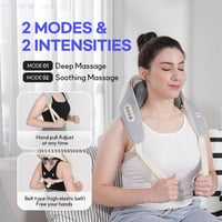HuBDIC Mini Shiatsu Nyakmasszírozó - Vezeték Nélküli Melegítő Funkcióval, 3D Mély Szöveti Masszázs, Hordozható Váll- és Hátmasszírozó, Elefá 3