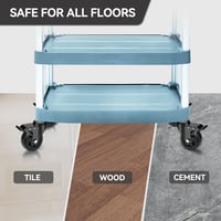 RRIUTO Bútor Görgő 125mm Fékkel - M10x30mm Csavaros Forgókerekek 360° Forgással - 4db Nagy Teherbírású PU Bútorkerék Szett 162,5kg Teherbírá 6