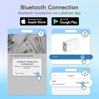 POLONO P31s Bluetooth Címkenyomtató - Hordozható Öntapadós Címkéző iOS/Android, Fehér 2