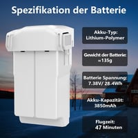 DJI Mini 3 Pro akkumulátor szett - 2db 3850mAh, 47 perc repülési idő 5