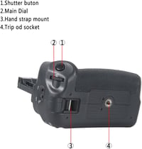 DSTE Függőleges Akkumulátor Markolat Canon EOS 760D 750D IX8 T6S T61 DSLR Fényképezőgéphez - Automatikus Akkuváltás, BG-E18 Kompatibilis 7