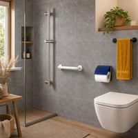 Set za osvježenje kupaonice: držač WC papira + šipka za tuš + rukohvat + 24 naljepnice + držač ručnika 1