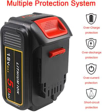 DeWalt 18V 5.0Ah Li-ion akkumulátor csomag - 2db, kompatibilis XR szerszámokkal 7