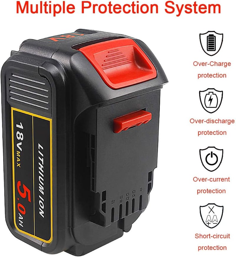 DeWalt 18V 5.0Ah Li-ion akkumulátor csomag - 2db, kompatibilis XR szerszámokkal