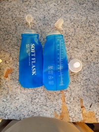 Skladacia fľaša na vodu Euqvunn Soft Flask, 2 ks, 500 ml, bez BPA, s nepriepustným uzáverom, na behanie — ako nová (stav: pozri 2. obrázok) 2