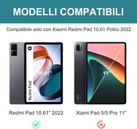 Xiaomi Redmi Pad 10.61 Bluetooth billentyűzetes tok - Levehető, háttérvilágítású, QWERTY, fekete 2