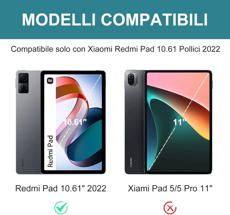 Xiaomi Redmi Pad 10.61 Bluetooth billentyűzetes tok - Levehető, háttérvilágítású, QWERTY, fekete