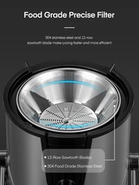 FOHERE 400W hideg préselésű gyümölcs- és zöldségcentrifuga, 65mm-es adagolónyílás, 3 sebesség 2