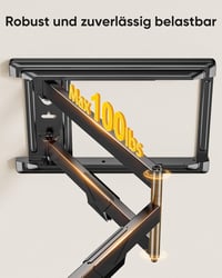 FORGING MOUNT TV Fali Tartó 37-75" Lapos/Ívelt TV-hez, 765 mm Hosszú Kar, 45 kg Teherbírás, Dönthető/Forgatható, VESA 600x400mm 5