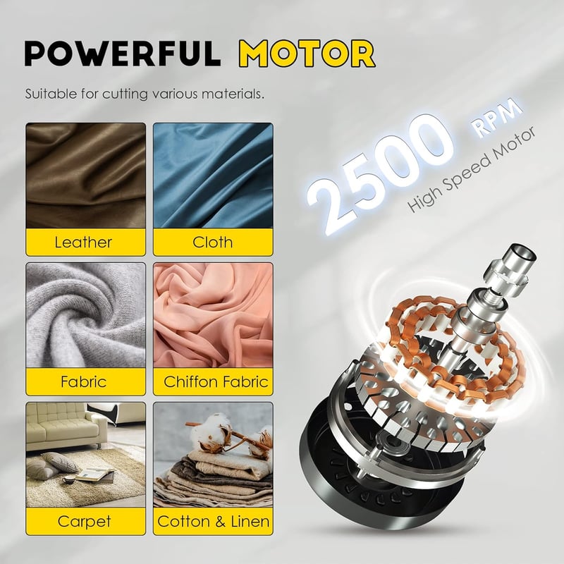 CGOLDENWALL YJ-70 Ipari Elektromos Szövetvágó | 70mm Penge | 25mm Vágásmélység | Textil, Bőr, Papír