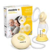 Medela Swing Flex Elektromos Mellszívó - Kompakt Kialakítás, PersonalFit Flex Mellpajzzsal és 2 Fázisú Fejési Technológiával - Mosogatógépbe 1