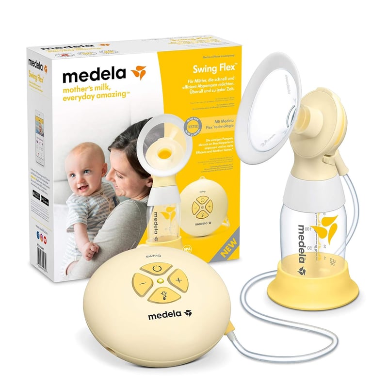 Medela Swing Flex Elektromos Mellszívó - Kompakt Kialakítás, PersonalFit Flex Mellpajzzsal és 2 Fázisú Fejési Technológiával - Mosogatógépbe