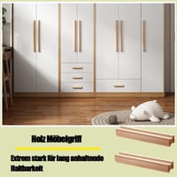 CAAGGMM Drevená úchytka na nábytok, 6 ks, rozteč otvorov 160 mm, so skrutkami, úchytka na zásuvky a skrinky z masívneho dreva, do kúpeľne, kancelárie a kuchyne 4