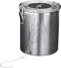 Rozsdamentes acél teaszűrő hosszú lánccal, 14 cm-es 1