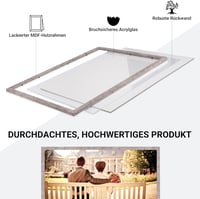 CABBEL 40 x 60 cm Szürke (Beton) MDF Képkeret Szett - 3 db Törhetetlen Plexi Üveggel, Modern Fotókhoz, Képekhez, Falra Akasztható 5