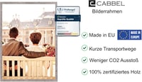CABBEL 40 x 60 cm Szürke (Beton) MDF Képkeret Szett - 3 db Törhetetlen Plexi Üveggel, Modern Fotókhoz, Képekhez, Falra Akasztható 2