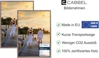 CABBEL 50 x 70 cm-es Képkeret Szett, 2 db Sötét Tölgy Fa Keret Poszterekhez, Fotókhoz, Puzzle-höz, Akril Üveggel, Falra Akasztható 2