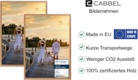 CABBEL 50 x 70 cm-es Tölgyfa Képkeret Szett - 2 db MDF Fa Poszterkerettel, Akrilüveggel, Falra Akasztható Fotókeret Puzzle, Poszter, Dokumen 2