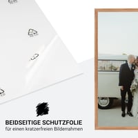 CABBEL 50 x 70 cm-es Tölgyfa Képkeret Szett - 2 db MDF Fa Poszterkerettel, Akrilüveggel, Falra Akasztható Fotókeret Puzzle, Poszter, Dokumen 7