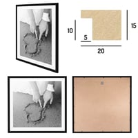 Rám na obraz CABBEL 60x60 cm čierny MDF drevo s akrylovým sklom 1 ks 5