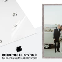 CABBEL Képkeret Szett - 2 db 50 x 70 cm-es Szürke (Beton) MDF Fa Keret Törhetetlen Akril Üveggel 7