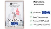 CABBEL Súprava rámov na obrazy - 2 ks 60 x 80 cm tmavý dub drevený rám pre plagáty, dokumenty, fotografie, puzzle, s akrylovým sklom, na stenu 2