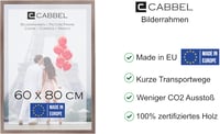 CABBEL Képkeret Szett - 2 db 60 x 80 cm-es Sötét Tölgy Fa Keret Poszterekhez, Dokumentumokhoz, Fotókhoz, Puzzle-höz, Akril Üveggel, Falra Ak 2