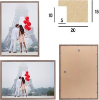 CABBEL Képkeret Szett - 2 db 60 x 80 cm-es Sötét Tölgy Fa Keret Poszterekhez, Dokumentumokhoz, Fotókhoz, Puzzle-höz, Akril Üveggel, Falra Ak 4