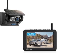 eRapta Mágneses Napelemes Tolatókamera 5" 1080P Monitorral - 9600 mAh Akkumulátor, 1 Perces Telepítés, IP69K Vízálló, 150° Látószög, Vezeték 1