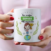 MUGFFINS Spanyol Feliratú "Feleség" Bögre - Egyedi Ajándék 5