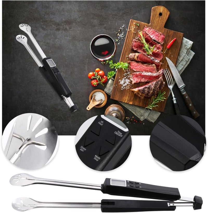Cabilock BBQ Grillezés Szett Digitális Hőmérővel és Csipesszel