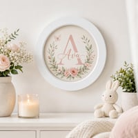 Ramă Foto Rotundă Cabilock 52 cm pentru Puzzle, Ramă de Perete din Lemn Rustic, Ramă Agățătoare pentru Decor Interior, Culoare Aleatorie 5
