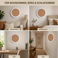 Ramă Foto Rotundă Cabilock 52 cm pentru Puzzle, Ramă de Perete din Lemn Rustic, Ramă Agățătoare pentru Decor Interior, Culoare Aleatorie 8