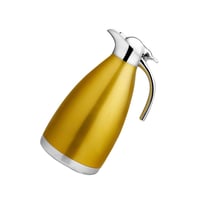 Cabilock Nerezová termoska, dvojstenná vákuová kanvica, 1,5 l, na udržanie teploty, vhodná na doma, do kancelárie aj do exteriéru, nepriepustná 5